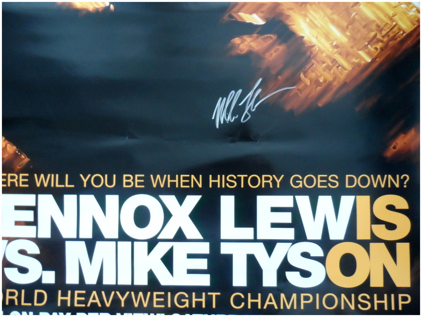 Mike Tyson vs.Lennox Lewis Original 2002 Fight Poster/Vintage Mint RAR 