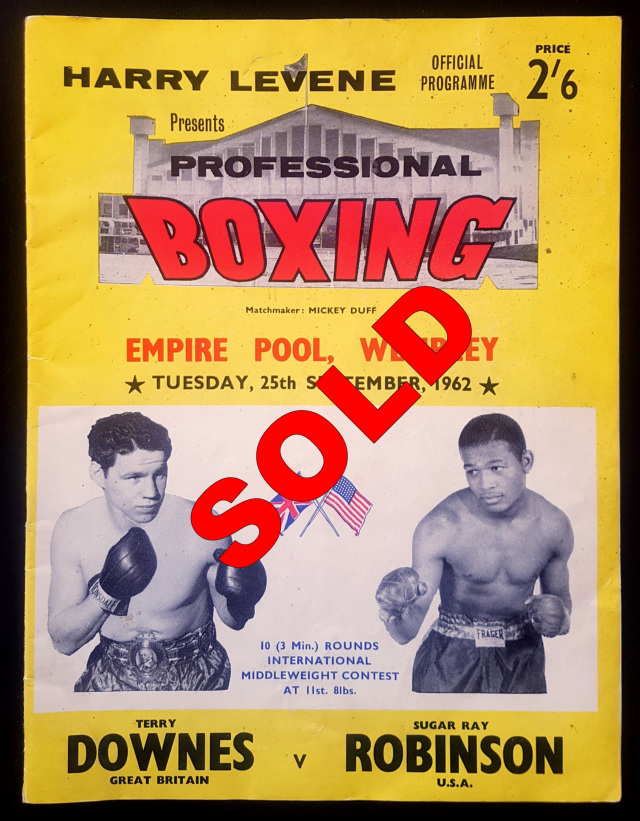 Sugar Ray Robinson v Dupas Boxing Fight POSTER Repro 