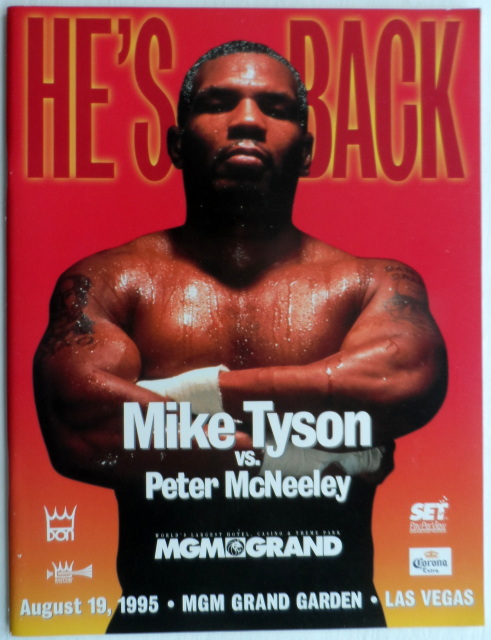 MIKE TYSON Vs.Mcneeley Poster 1995 Fight After Prison/Original Vintage Mint 