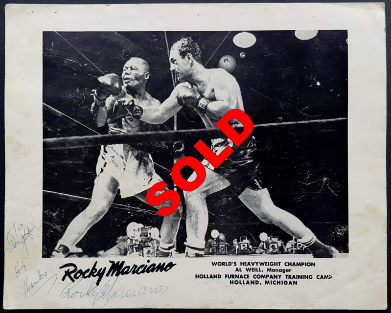 Rocky Marciano autograph photo print 
